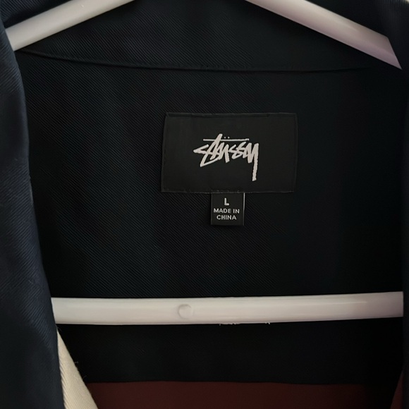 STUSSY MENS COLOR BLOCK RAYON SHIRT - Picture 4 of 5